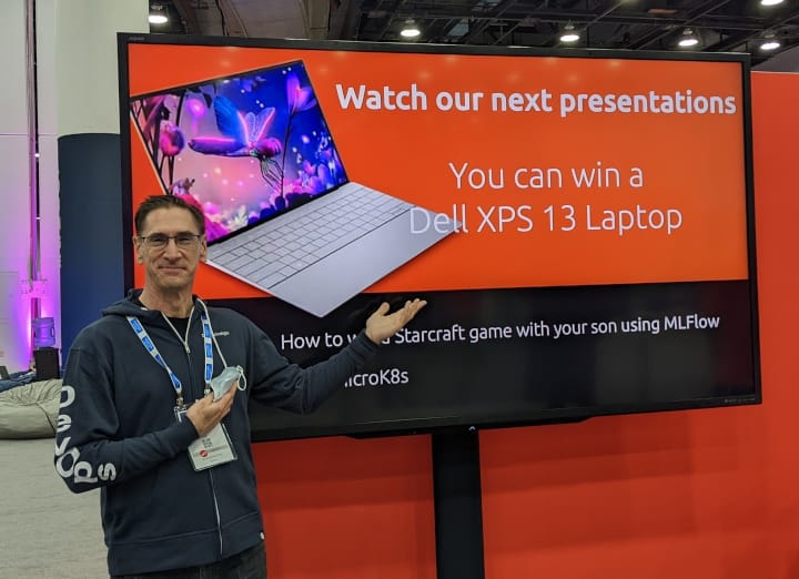 Barton George with Dell XPS developer laptops